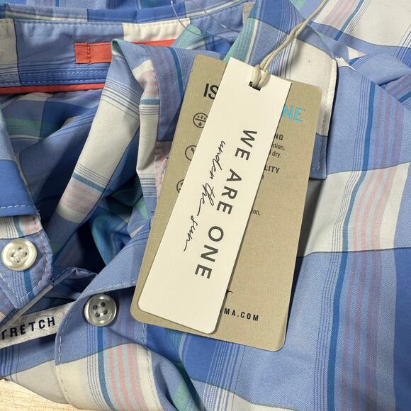 Tommy Bahama NWT Siesta Key Brisbane Plaid IslandZone Shirt Size XS Lightweight - Picture 7 of 11